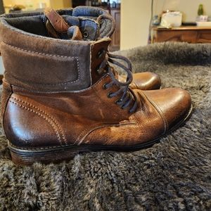 Leather and suede ALDO men's boots side zipper size 12